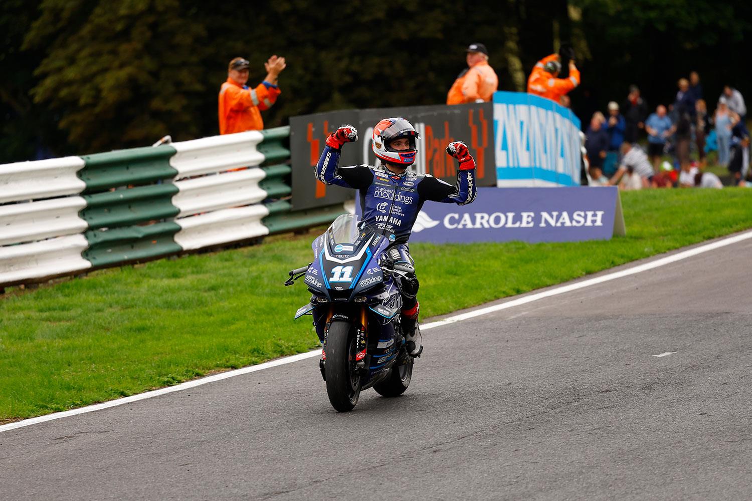 BSB Cadwell Park: Rory Skinner wins chaotic opening race for Cheshire Mouldings Yamaha