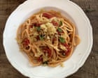 Rachel Roddy’s recipe for spaghetti with semi-dried tomatoes, garlic, herbs and breadcrumbs | A kitchen in Rome