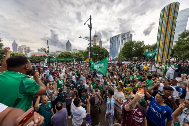 Al-Murqi and Al-Qarni Lead a Noisy Saudi March in the Streets of Atlanta