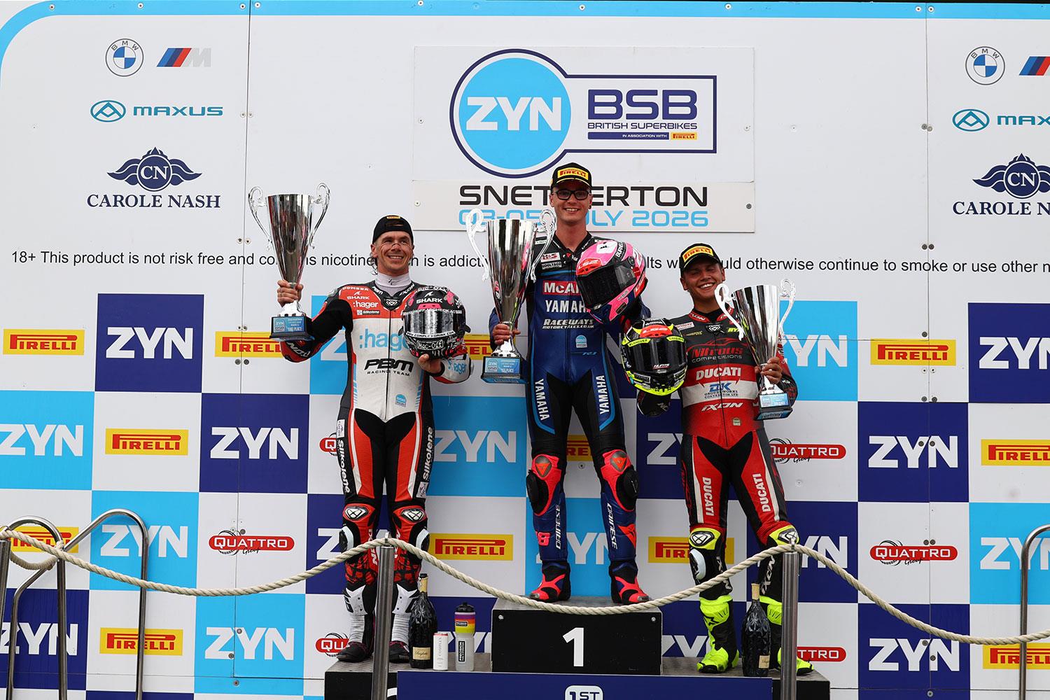 BSB Snetterton: Bradley Ray clinches first win of 2026 in dramatic opening race