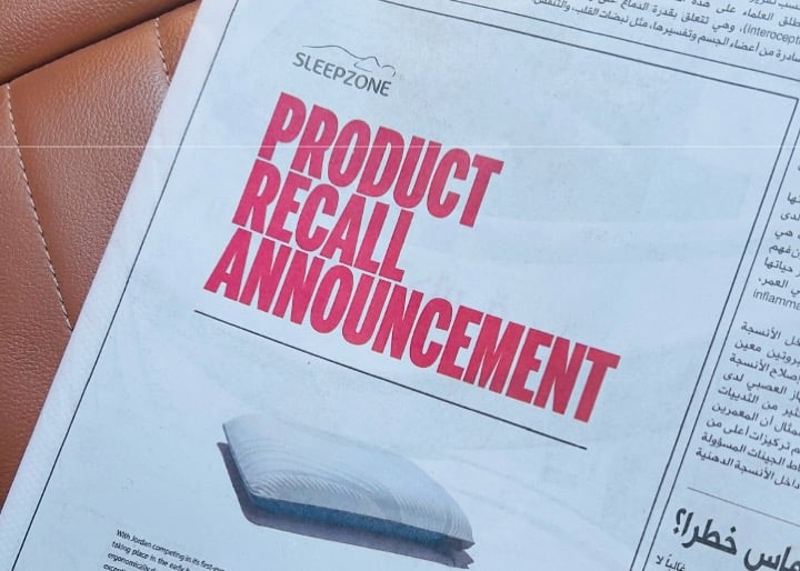 Sleepzone recalls its mattresses to keep Jordan awake for football