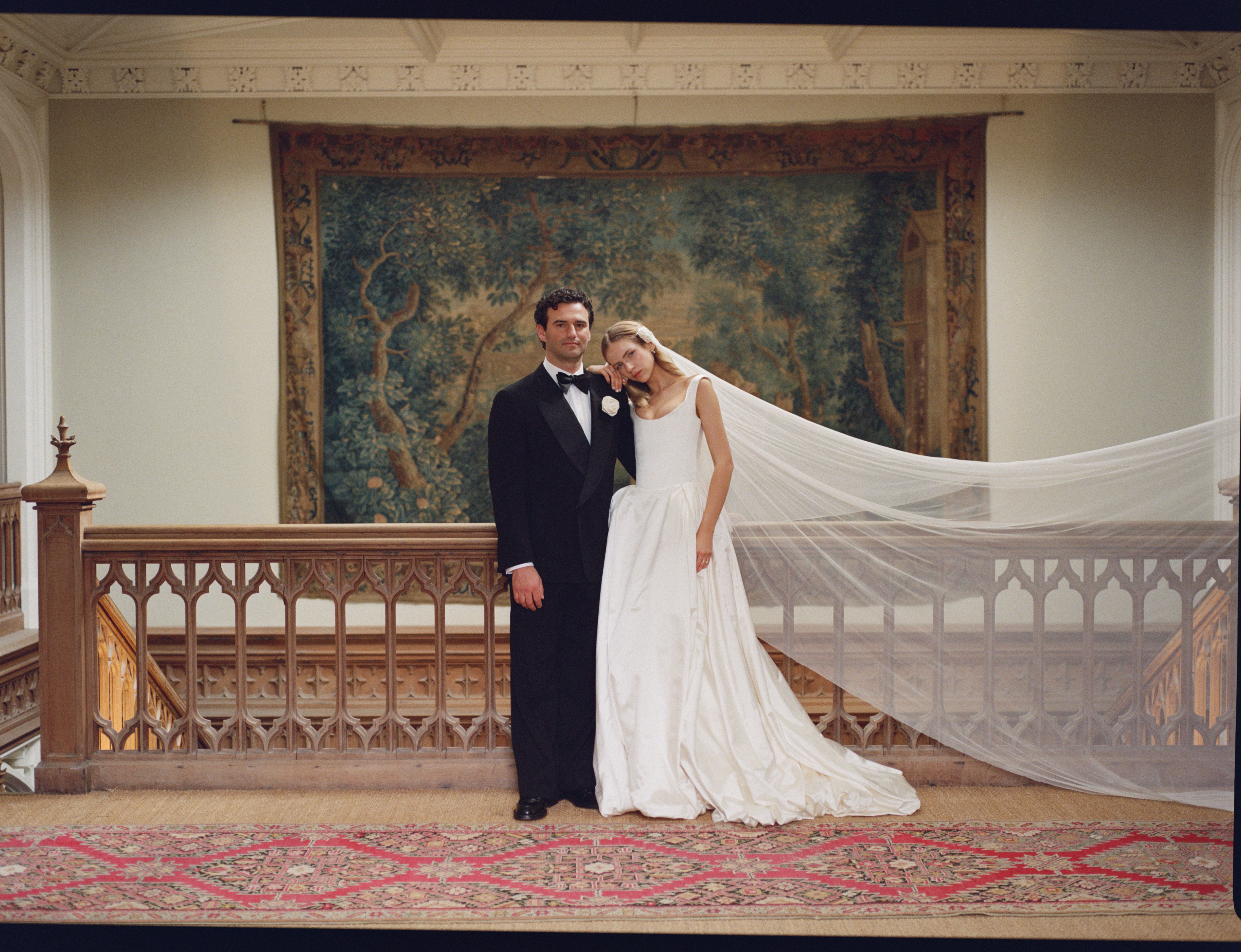 The Bride Carried a Handmade Silk Flower Bouquet for Her Ancestral Castle Wedding in Ireland