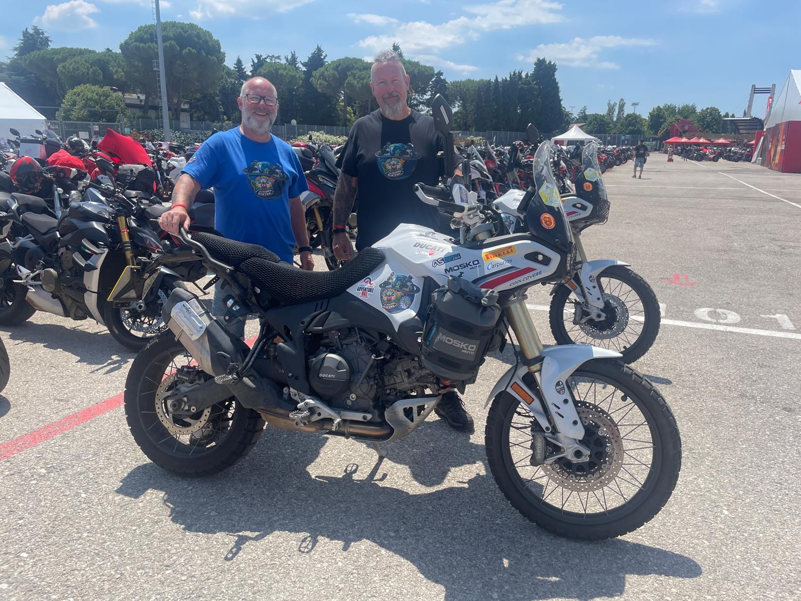 Happy Bikers! DesertX-riding Brit duo set off on 18-month round the world epic