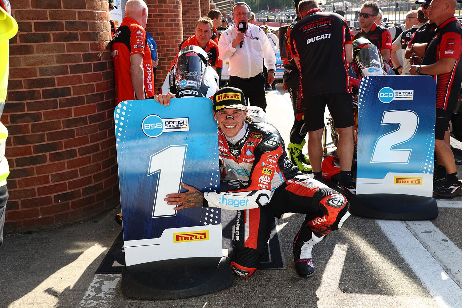 BSB Brands Hatch: Scott Redding fights back with Race 3 victory for Hager PBM Ducati