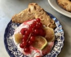 Rachel Roddy’s recipe for figs with raspberry cream and cat tongue biscuits | A kitchen in Rome