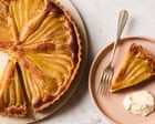 Jose Pizarro’s recipe for poached pear and almond tart with PX caramel