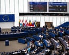 Rightwing MEPs chant 'send them back' after controversial deportation plans are passed – video