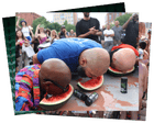 A melon-eating contest and a naked bike ride: photos of the weekend