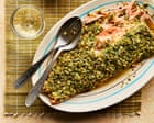 Sami Tamimi’s recipes for chermoula fish with olive salsa, and spicy, Palestinian-style potatoes